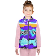 Paint On A Purple Background                               Kid s Puffer Vest by LalyLauraFLM