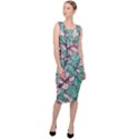 Vintage Floral Pattern Sleeveless Pencil Dress View3