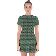 Stamping Heart Love Drop Hem Mini Chiffon Dress by Bajindul