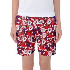 Nicholas Santa Christmas Pattern Women s Basketball Shorts by Simbadda