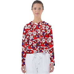 Nicholas Santa Christmas Pattern Women s Slouchy Sweat by Simbadda