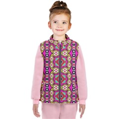 Red Rhombus And Other Shapes                                            Kid s Puffer Vest by LalyLauraFLM