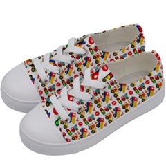 Pattern Patterns Construction Kids  Low Top Canvas Sneakers by Vaneshart