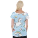 Unicorn Seamless Pattern Background Vector Cap Sleeve Top View2