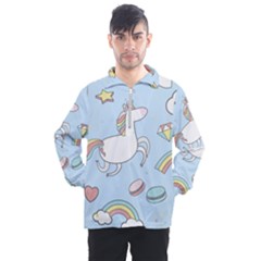 Unicorn Seamless Pattern Background Vector Men s Half Zip Pullover by Sobalvarro