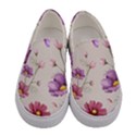 Vector Hand Drawn Cosmos Flower Pattern Women s Canvas Slip Ons View1