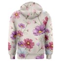 Vector Hand Drawn Cosmos Flower Pattern Men s Overhead Hoodie View2