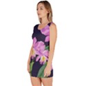 Vector Hand Drawn Orchid Flower Pattern Bodycon Dress View2