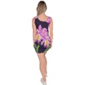 Vector Hand Drawn Orchid Flower Pattern Bodycon Dress View4