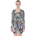 Borastapeter Scandinavian Designers V-neck Bodycon Long Sleeve Dress View1