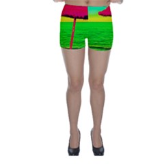Pop Art Beach Umbrella Skinny Shorts by essentialimage
