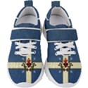 Quebec flag drapeau Québec Patriote Carillon Sacré-Coeur Christian Catholic old vintage with fleurs de lys Kids  Velcro Strap Shoes View1