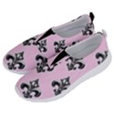 French France Fleur De Lys Metal Pattern black and white antique vintage pink and black rocker No Lace Lightweight Shoes View2