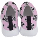 French France Fleur De Lys Metal Pattern black and white antique vintage pink and black rocker No Lace Lightweight Shoes View4
