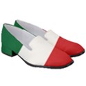 Flag Patriote Quebec Patriot red green white modern French Canadian Separatism black background Women s Classic Loafer Heels View3