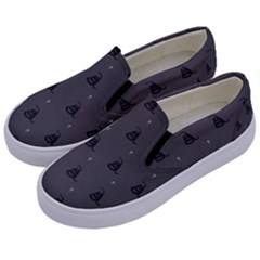 Gadsden Flag Don t Tread On Me Black And Gray Snake And Metal Gothic Crosses Kids  Canvas Slip Ons by snek