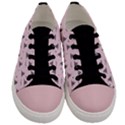 Gadsden Flag Don t tread on me Light Pink and Black Pattern with american stars Men s Low Top Canvas Sneakers View1