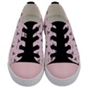 Gadsden Flag Don t tread on me Light Pink and Black Pattern with american stars Kids  Low Top Canvas Sneakers View1