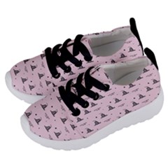 Gadsden Flag Don t Tread On Me Light Pink And Black Pattern With American Stars Kids  Lightweight Sports Shoes by snek