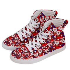 Nicholas Santa Christmas Pattern Women s Hi-top Skate Sneakers by Wegoenart