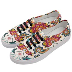 Baatik Print  Women s Classic Low Top Sneakers by designsbymallika