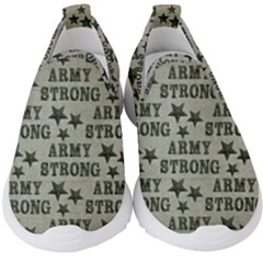 Army Stong Military Kids  Slip On Sneakers by McCallaCoultureArmyShop