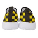 Checkerboard Pattern Black and Yellow Ancap Libertarian Women s Slip On Sneakers View4