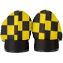 Checkerboard Pattern Black and Yellow Ancap Libertarian Women s Low Heels View4