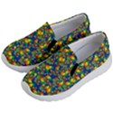 Clown World Pepe The Frog Honkhonk Meme Kekistan Funny Pattern Blue  Kids Lightweight Slip Ons View2