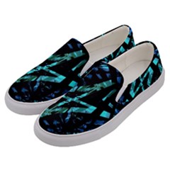 Modern Abstract Geo Print Men s Canvas Slip Ons by dflcprintsclothing