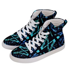 Modern Abstract Geo Print Men s Hi-top Skate Sneakers by dflcprintsclothing