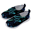 Modern Abstract Geo Print Kids  Velcro No Lace Shoes View2
