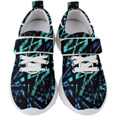 Modern Abstract Geo Print Kids  Velcro Strap Shoes by dflcprintsclothing