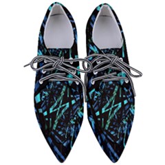 Modern Abstract Geo Print Women s Pointed Oxford Shoes by dflcprintsclothing