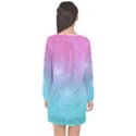 Pastel Goth Galaxy  Long Sleeve Chiffon Shift Dress  View2