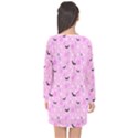 Spooky Pastel Goth  Long Sleeve Chiffon Shift Dress  View2