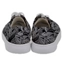 Fern Leaves Foliage Black And White Kids  Low Top Canvas Sneakers View4