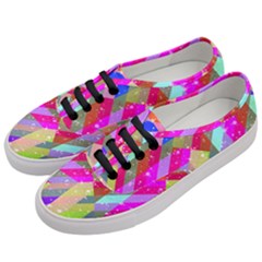 Multicolored Party Geo Design Print Women s Classic Low Top Sneakers by dflcprintsclothing