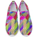 Multicolored Party Geo Design Print Men s Slip On Sneakers View1