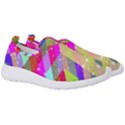 Multicolored Party Geo Design Print Men s Slip On Sneakers View3