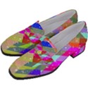 Multicolored Party Geo Design Print Women s Chunky Heel Loafers View2