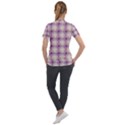 Doily Only Pattern Purple Short Sleeve Zip Up Jacket View2