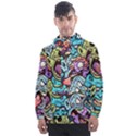 Zombie Heads Pattern Men s Front Pocket Pullover Windbreaker View1