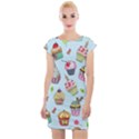 Cupcake Doodle Pattern Cap Sleeve Bodycon Dress View1