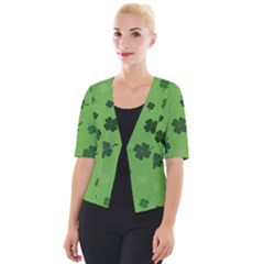 St Patricks Day Cropped Button Cardigan by Valentinaart