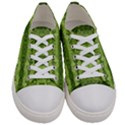 Watermelon pattern, fruit skin in green colors Women s Low Top Canvas Sneakers View1