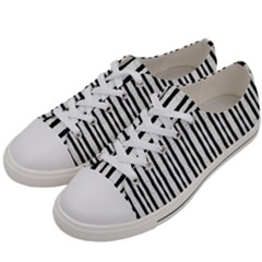 Tarija White Black  Men s Low Top Canvas Sneakers by moss