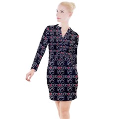 Pet Love - Dogs, Cats And All Pets Lover Button Long Sleeve Dress by DinzDas
