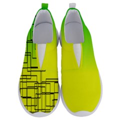 Geometrical Lines Pattern, Asymmetric Blocks Theme, Line Art No Lace Lightweight Shoes by Casemiro