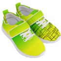 Geometrical lines pattern, asymmetric blocks theme, line art Kids  Velcro Strap Shoes View3